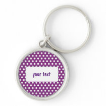 Purple Polkadot  Keychain