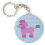 Purple Poodle Key Chains