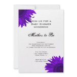 Purple Pop Art Flower Baby Shower Invitation