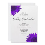 Purple Pop Art Flower Graduation Party Invitation