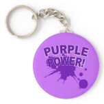Purple Power with a Big Splat of Paint keychains