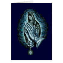 Purple Prayer Blessed Virgin Mary Greeting Card