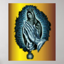 Purple Prayer Blessed Virgin Mary Print