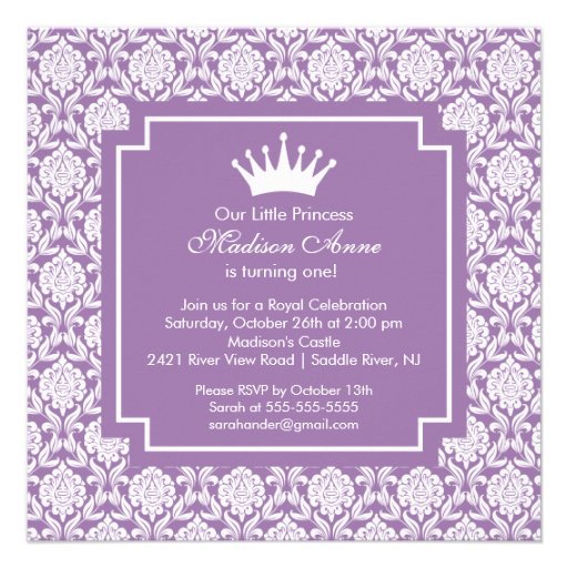 crown party invitations