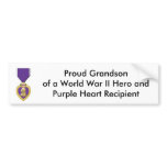 purple, Proud Grandson of a World War II Hero a... bumper stickers