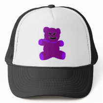 Purple Psycho Teddy Trucker Hats