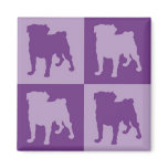 Purple Pugs Magnets