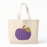 Purple Pumpkin Painting, canvas tote bags