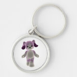 Purple Puppy Keychains