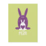 Purple rabbit mom postcards