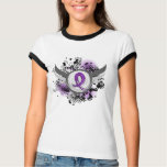 Purple Ribbon And Wings Chiari Malformation t-shirts