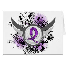 Purple Ribbon And Wings Epilepsy Cards
