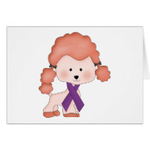 Purple Ribbon Awareness Dog cards