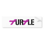 PURPLE RIBBON bumper stickers