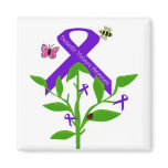 Purple ribbon  Domestic Violence Awareness magnet
