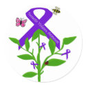 Purple ribbon Domestic Violence Awareness stickers