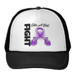 Purple Ribbon Fight Like A Girl Hats