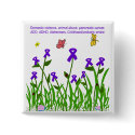 Purple ribbon garden button
