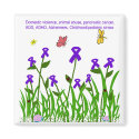 Purple ribbon garden magnet