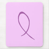 Purple Ribbon Mousepad