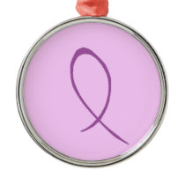 Purple Ribbon Ornament
