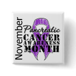 Purple Ribbon - Pancreatic Cancer Awareness Month buttons