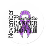 Purple Ribbon - Pancreatic Cancer Awareness Month stickers