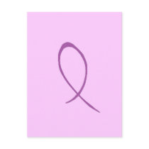 Purple Ribbon Postcard
