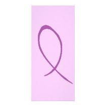 Purple Ribbon Rack Card