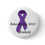 purple ribbon, Relay for Life 2010, Fairfield buttons