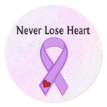 Purple Ribbon stickers