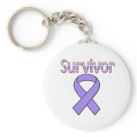 Purple Ribbon Survivor keychains