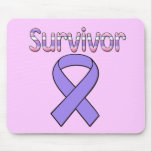 Purple Ribbon Survivor mousepads