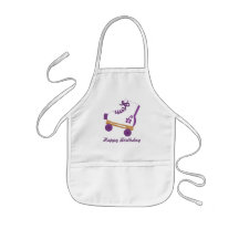 Purple Roller Skate Birthday Kid's Apron