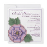 Purple Rose Floral Bridal Shower Invitation