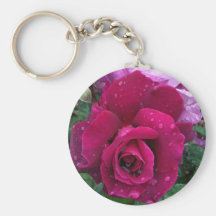 Purple Rose Keychain