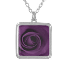 Purple Rose Necklace