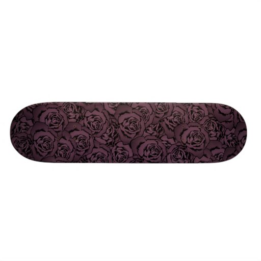 Purple Rose Pattern Skate Boards