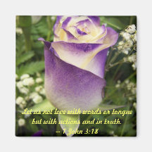 Purple rose refrigerator magnets
