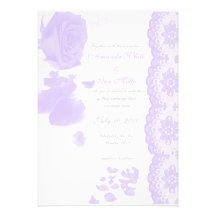 Purple Rose Wedding Invitation