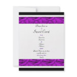 Purple roses - customizable invitation template