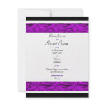 Purple roses - customizable invitation template