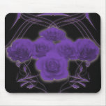 Purple Roses & Tribal Patterns - Mousepad