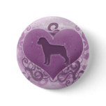 Purple Rottweiler Valentine Pinback Buttons