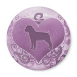 Purple Rottweiler Valentine Fridge Magnets