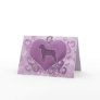 Purple Rottweiler Valentine's Day Card
