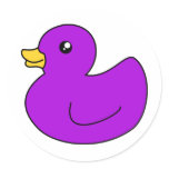 Purple Rubber Ducky stickers