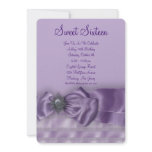 Purple Satin Sweet Sixteen Birthday Party invitations