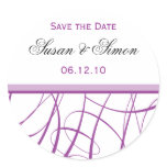 Purple Save the Date Sticker