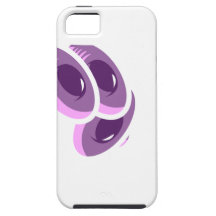 Purple Scary Monster Halloween Iphone Case.